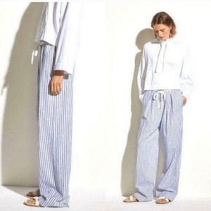 Vince  Space-Dye Striped Wide leg Drawstring pants Size Medium